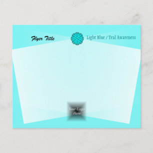 Lt Blue / Teal Flower Ribbon by Kenneth Yoncich Flyer