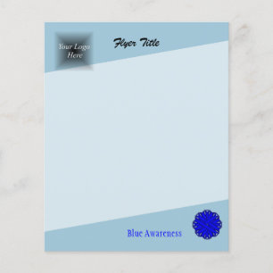 Lt Blue/Teal Flower Ribbon Tmpl by Kenneth Yoncich Flyer