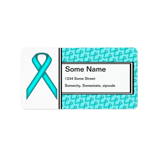 Lt Blue/Teal Standard Ribbon by Kenneth Yoncich Label (Front)