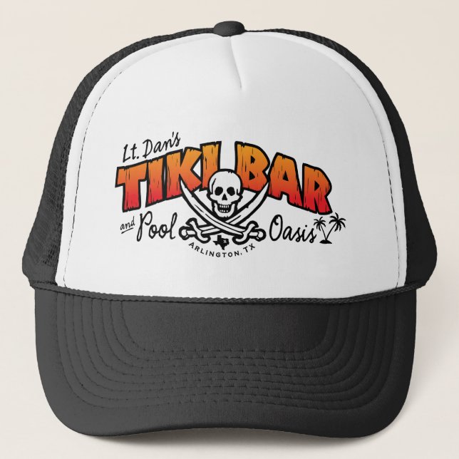 Lt. Dan's Tiki Bar & Pool Oasis Merchandise Trucker Hat (Front)