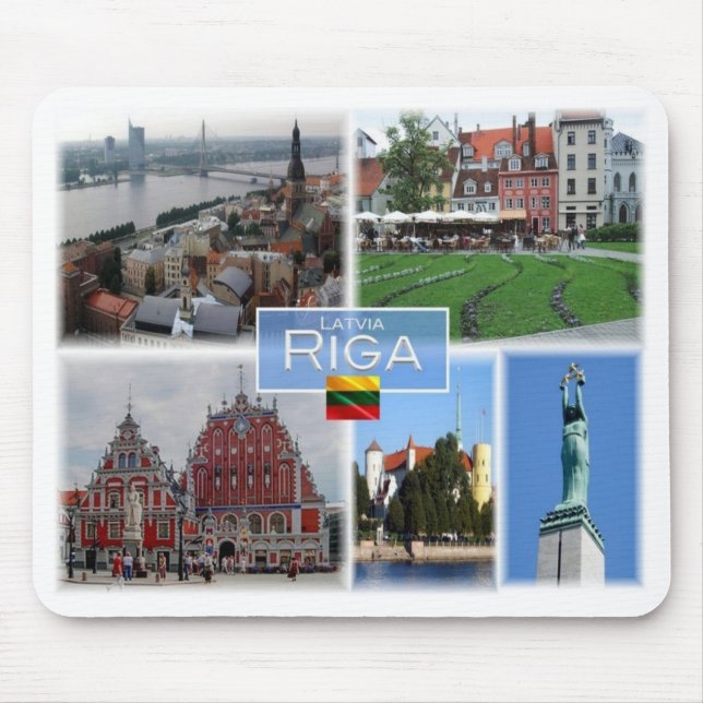 LT Lithuania - Riga Latvia Lietuva - Mouse Pad (Front)