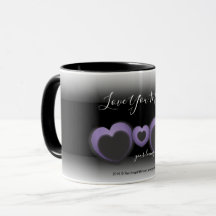 Lt PURPLE ❤“Love You Mum” Monogram Heart Customise