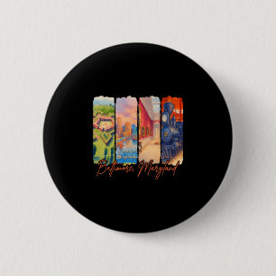 Ltimore Maryland Traveling Brushstroke Souvenir Va 6 Cm Round Badge