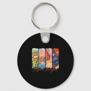 Ltimore Maryland Traveling Brushstroke Souvenir Va Key Ring