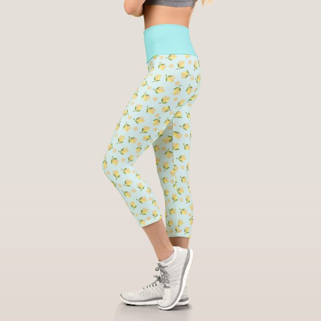 Lttle Lemon Light Blue Capri Leggings (Left)
