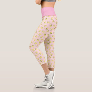Lttle Lemon Pink Capri Leggings