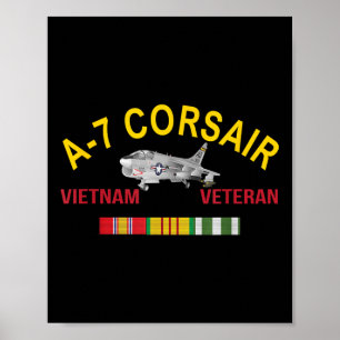 Ltv A 7 Corsair Vietnam Veteran Corsair Aircraft A Poster