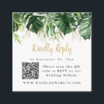 LUANA Tropical Greenery Beach Wedding QR Code  Squ Square Business Card<br><div class="desc">The LUANA tropical themed QR code RSVP card template comes with the option to add your own personalised wording and the option to add your own wedding website QR code. This beachy minimalist QR code enclosure card is the perfect way to seamlessly have your guests RSVP. !!!!!!!!!!!!!!! PLEASE KINDLY NOTE...</div>