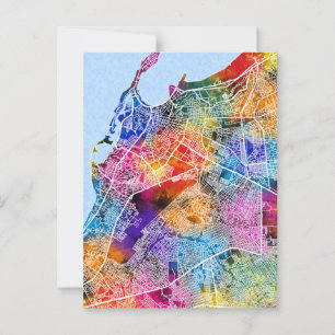 Luanda Angola City Map Postcard
