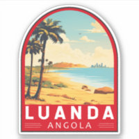 Luanda Angola Travel Art Vintage
