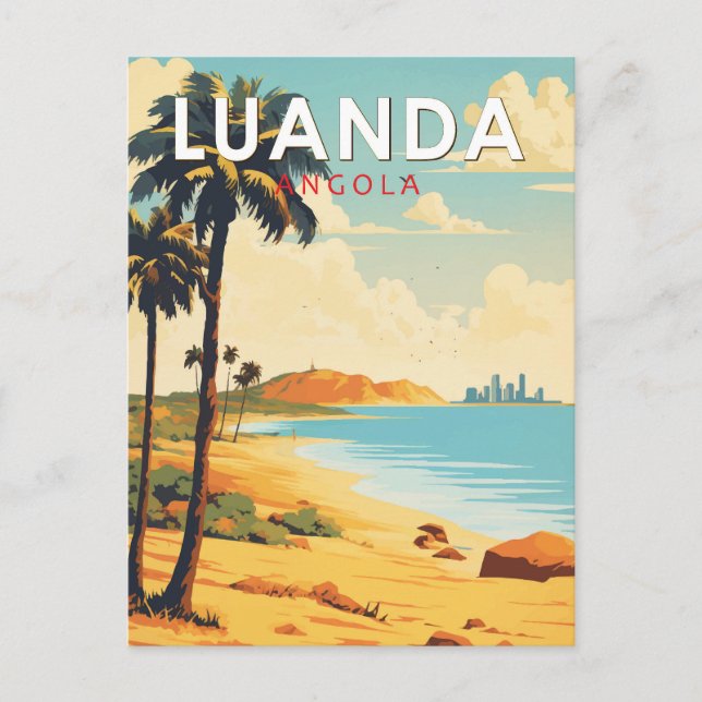 Luanda Angola Travel Art Vintage Postcard (Front)