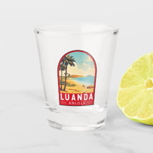 Luanda Angola Travel Art Vintage Shot Glass