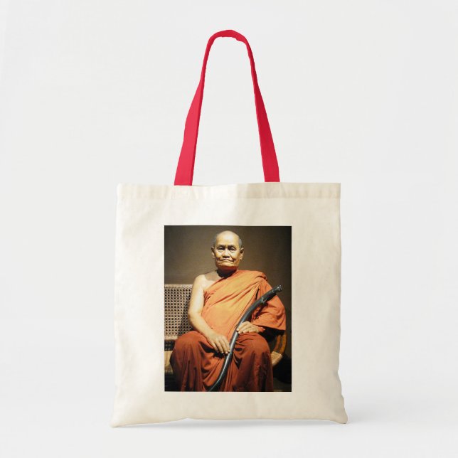 Luang Poo Cha Subhaddho ... Buddhist Monk Tote Bag (Front)