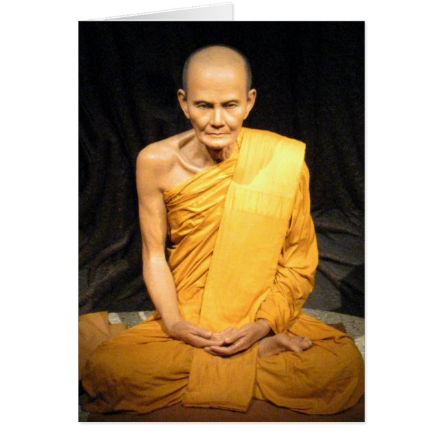 Luang Poo Mun Bhuridatto ... Buddhist Monk Card (Front)