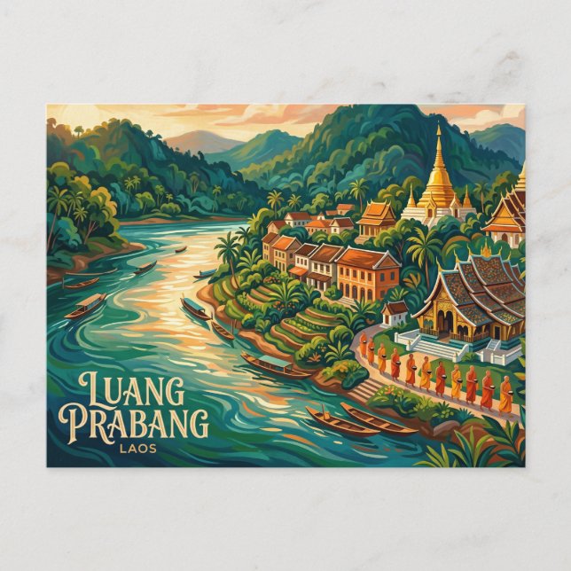 Luang Prabang Laos Postcard (Front)