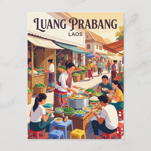 Luang Prabang Laos Postcard (Front)