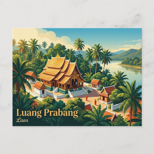 Luang Prabang Laos Postcard (Front)