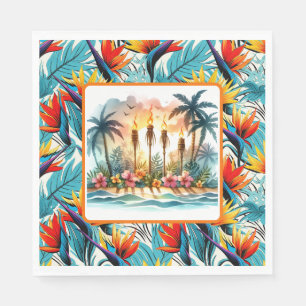 Luau Bird Of Paradise  Napkin
