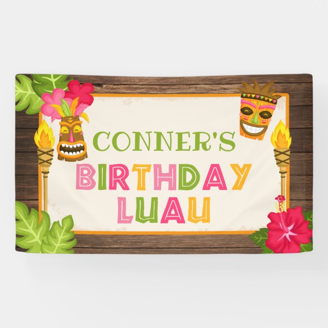 Luau Birthday Banner (Horizontal)