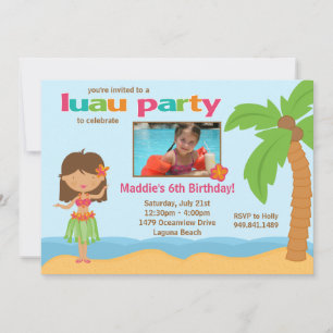 Luau Birthday Party Invitation