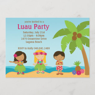 Luau Birthday Party Invitation
