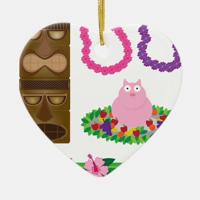 luau ceramic ornament (Front)