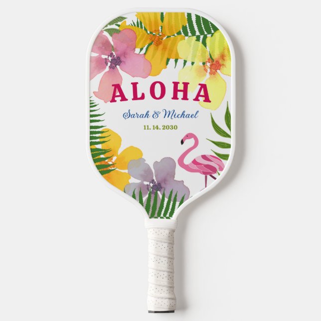 Luau Engagement Party Pickleball Paddle (Front)