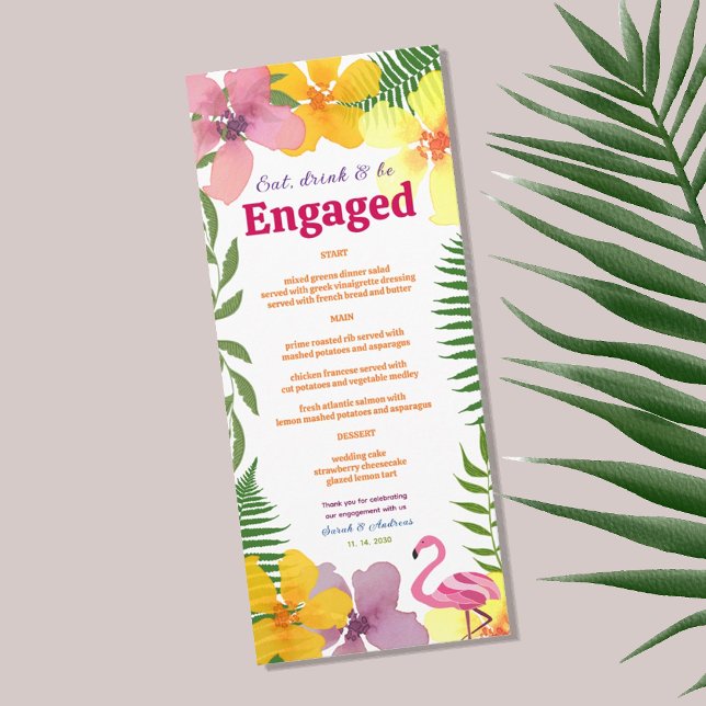 Luau Engagement Party Tropical Menu (Creator Uploaded)