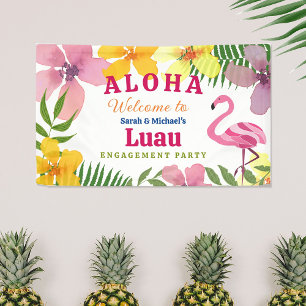 Luau Engagement Party Welcome Banner