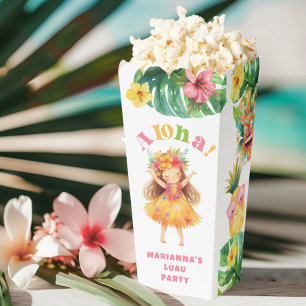 Luau Girl tropical Aloha birthday party Favour Box