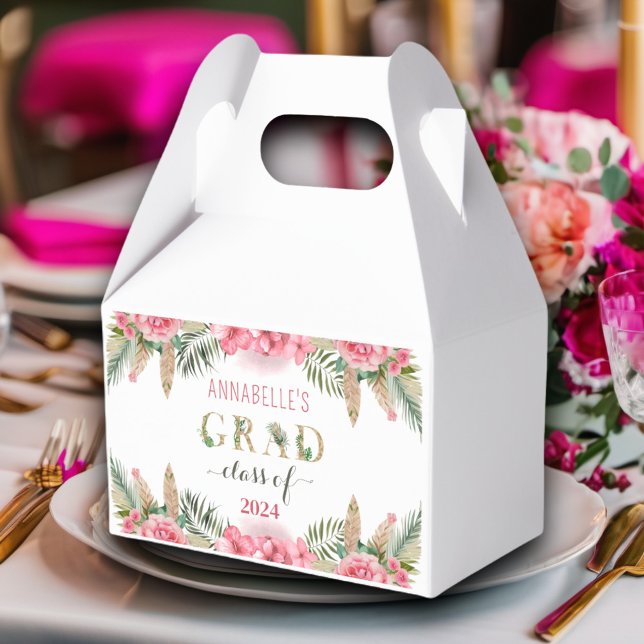 Luau Graduation Class Of 2024 Floral Favour Box (Creator Uploaded)