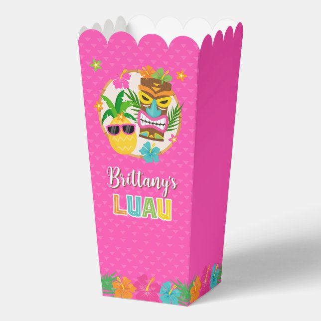Luau Hawaiian Tropical Birthday Favour Box (Front)