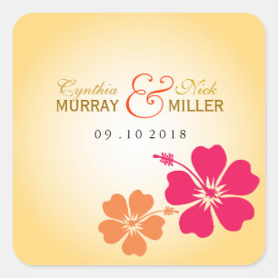 Luau / HawaiianWedding Sticker