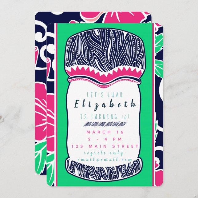 Luau Invitation (Front/Back)