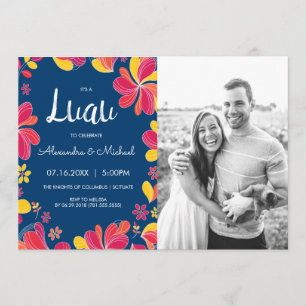Luau Invite - Hawaiian Tropical Party w/ Photo