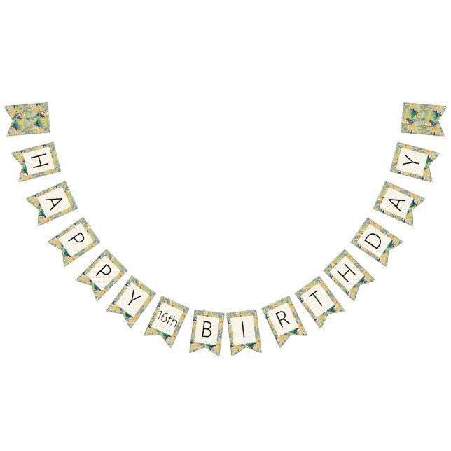 Luau Party Banner | Toucans & Pineapple (All)