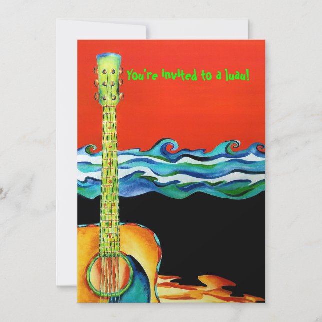 Luau Party Invitation (Front)