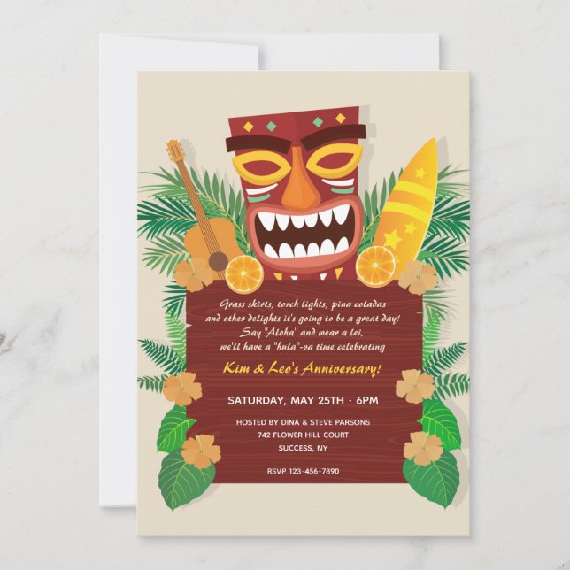 Luau Party Invitations (Front)