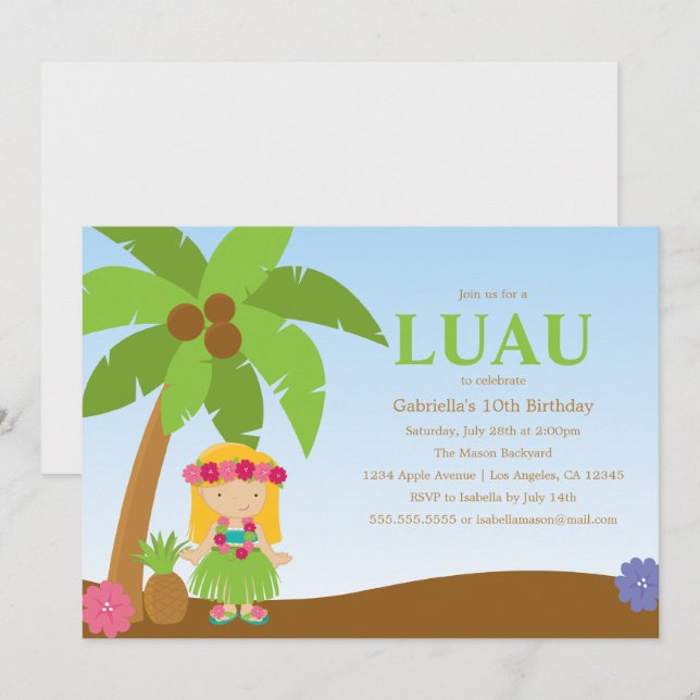 Luau | Party Invite (Front/Back)
