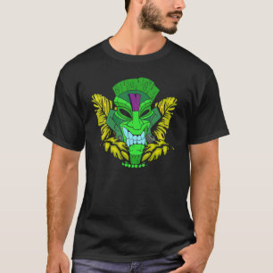 Luau Party Statue Polynesian Tiki Mask Totem Hawai T-Shirt