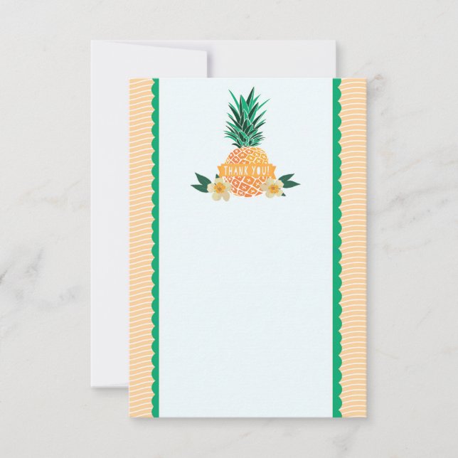 Luau Party Thank You Note Card (Front)