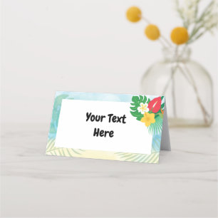 Luau Tented Food Cards