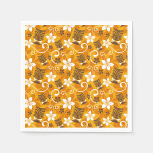 LUAU TIKI DESIGN (ORANGE) NAPKIN