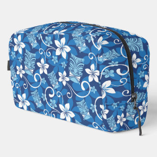 LUAU TIKI PATTERN (BRIGHT BLUE) DOPP KIT