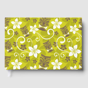 LUAU TIKI PATTERN GUEST BOOK