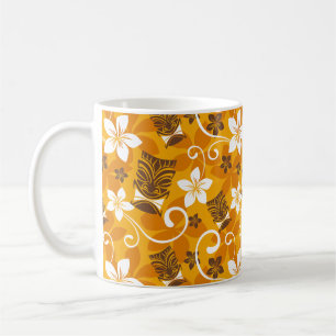 LUAU TIKI PATTERN (ORANGE) COFFEE MUG