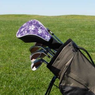 LUAU TIKI PATTERN (PURPLE) GOLF HEAD COVER