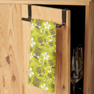 LUAU TIKI PATTERN TEA TOWEL