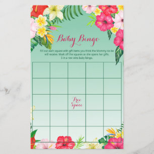 Luau Tropical Baby Shower Game PRINTED