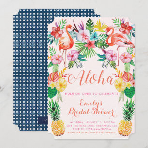 Luau Tropical Bridal Shower Invitation